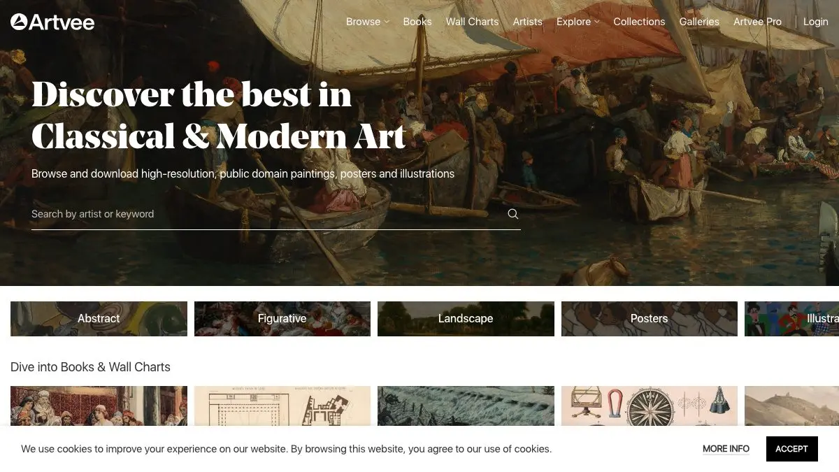 Screenshot of Artvee