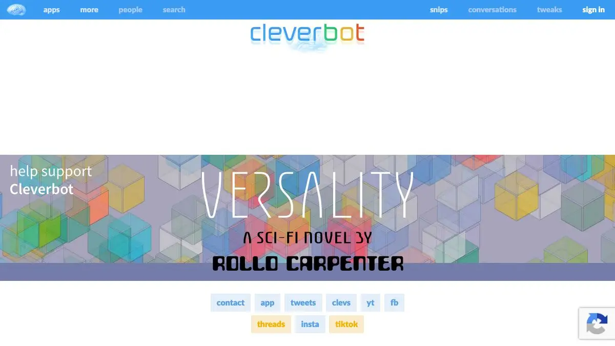 Screenshot of Cleverbot