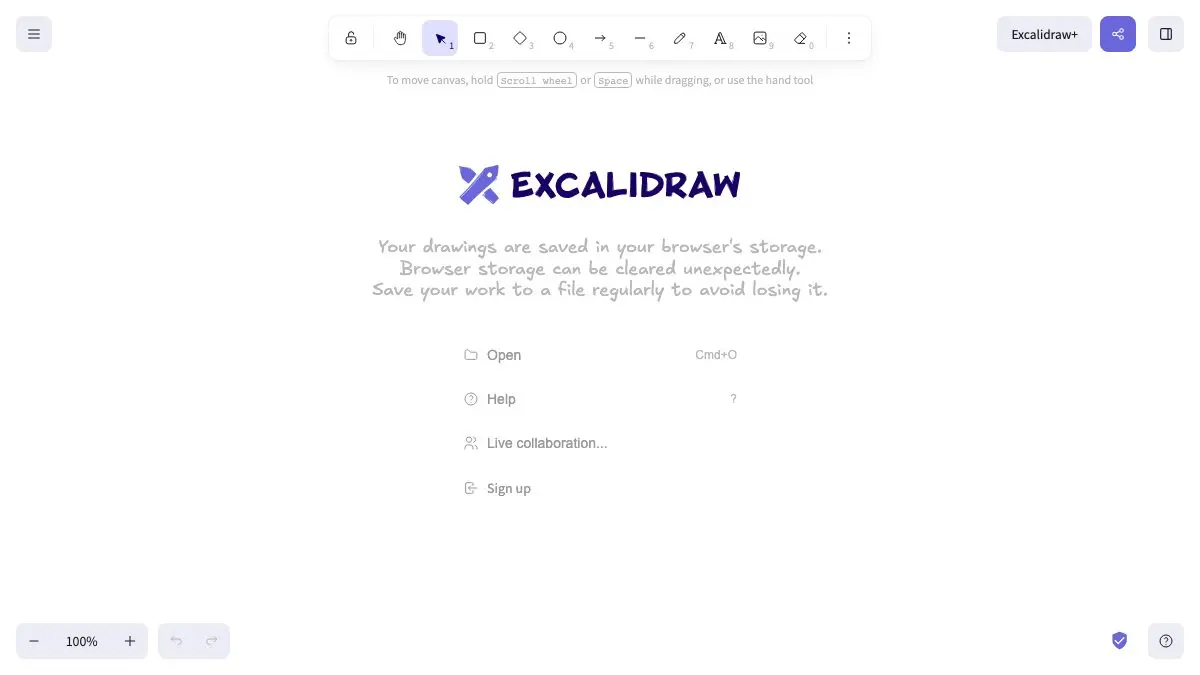 Screenshot of Excalidraw