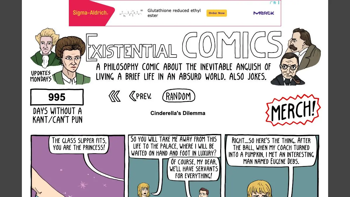 Screenshot of Existential Comics