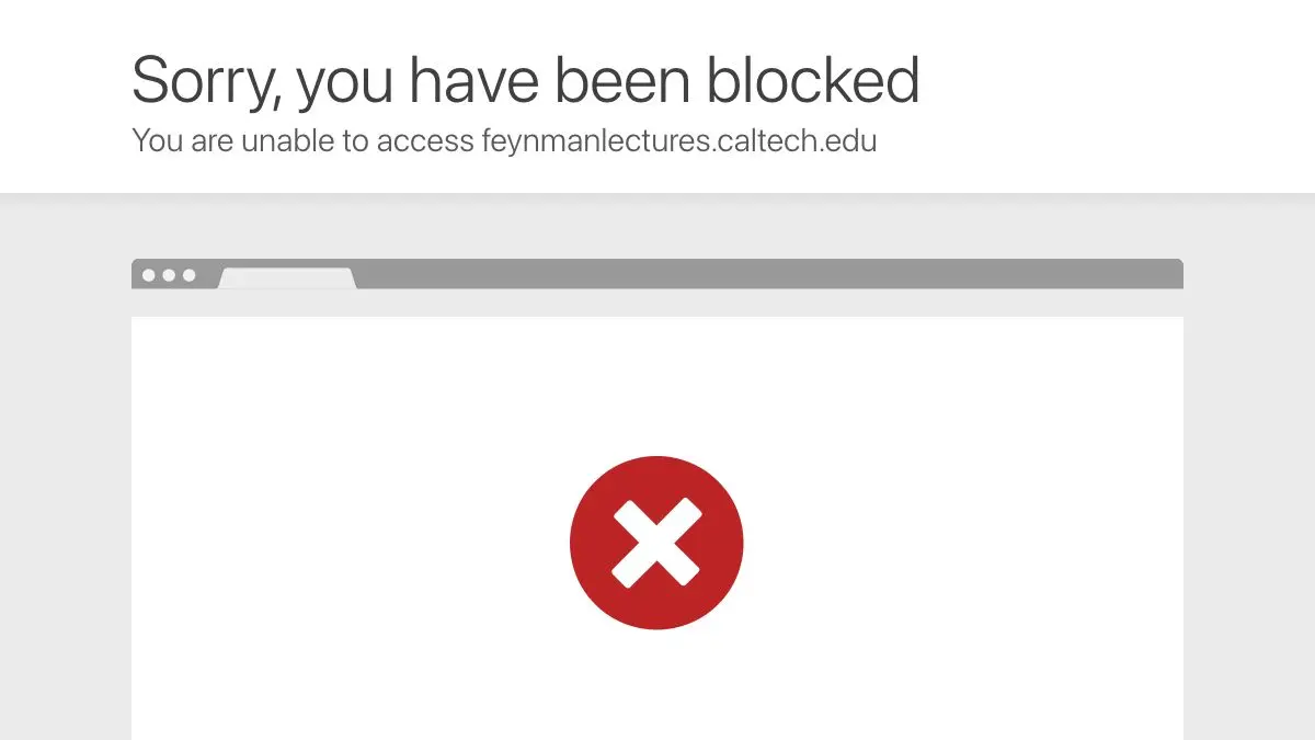 Screenshot of The Feynman Lectures on Physics