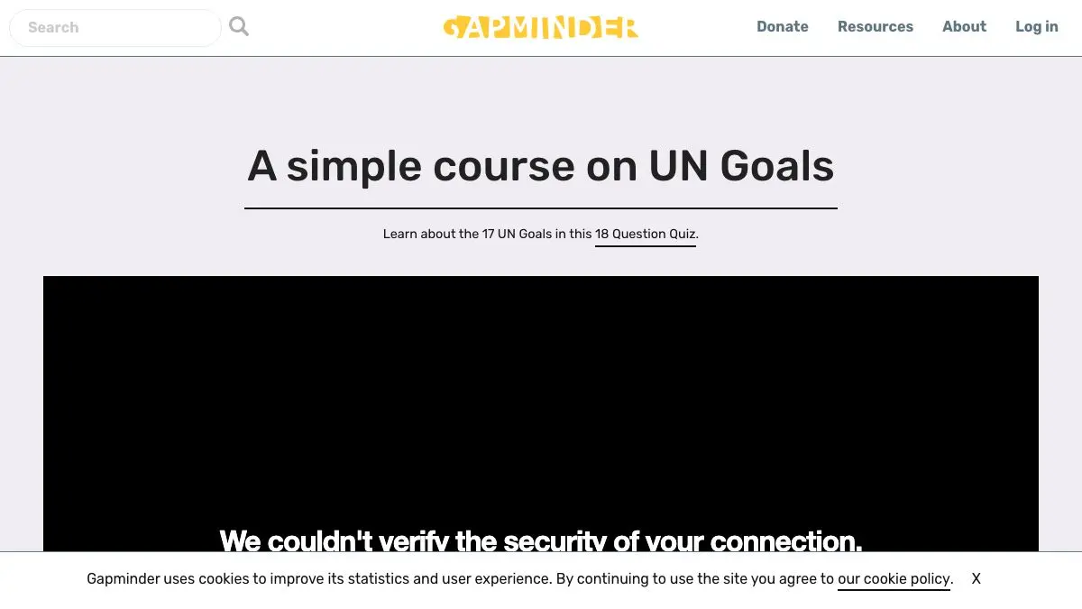 Screenshot of Gapminder