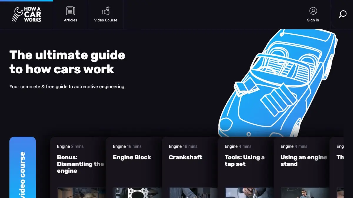 Screenshot of How a Car Works