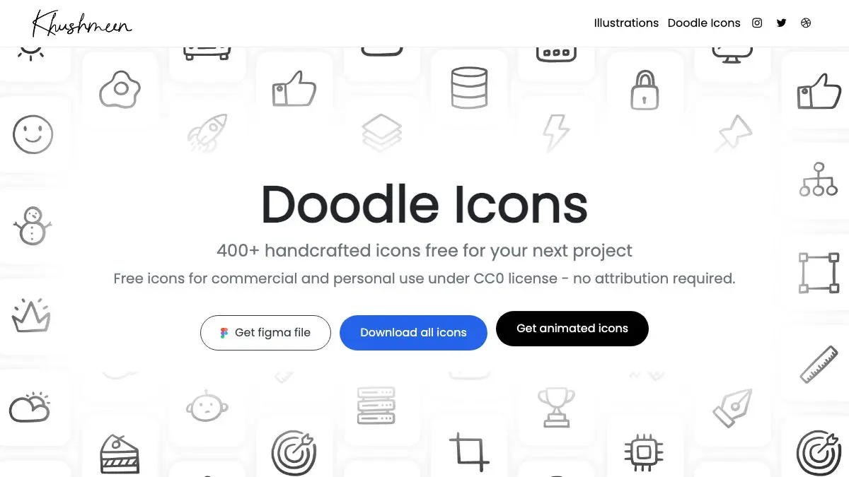 Screenshot of Khushmeen Doodle Icons