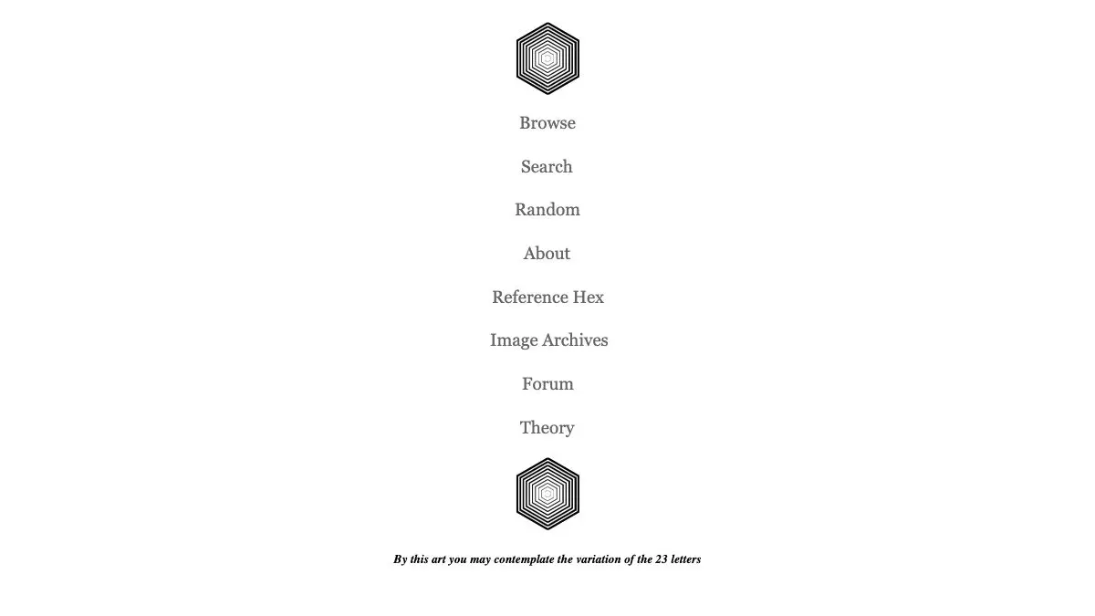 Screenshot of Library of Babel
