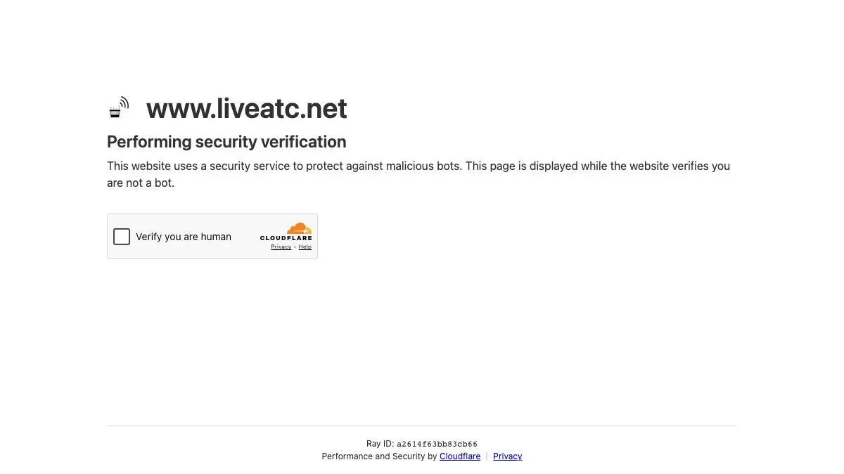 Screenshot of LiveATC