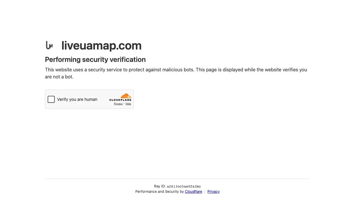 Screenshot of Liveuamap