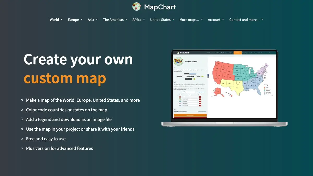 Screenshot of MapChart