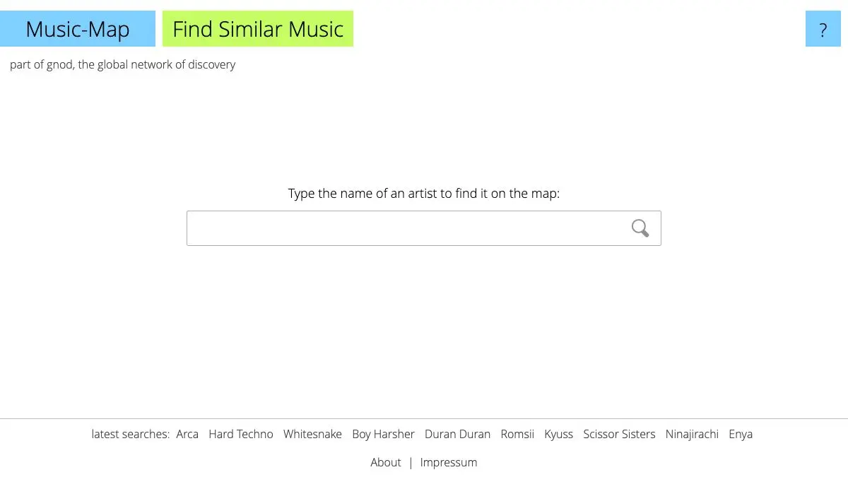 Screenshot of Music-Map