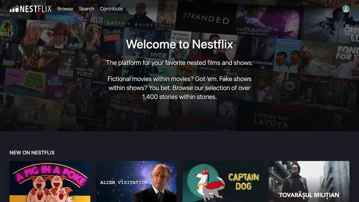 Screenshot of Nestflix