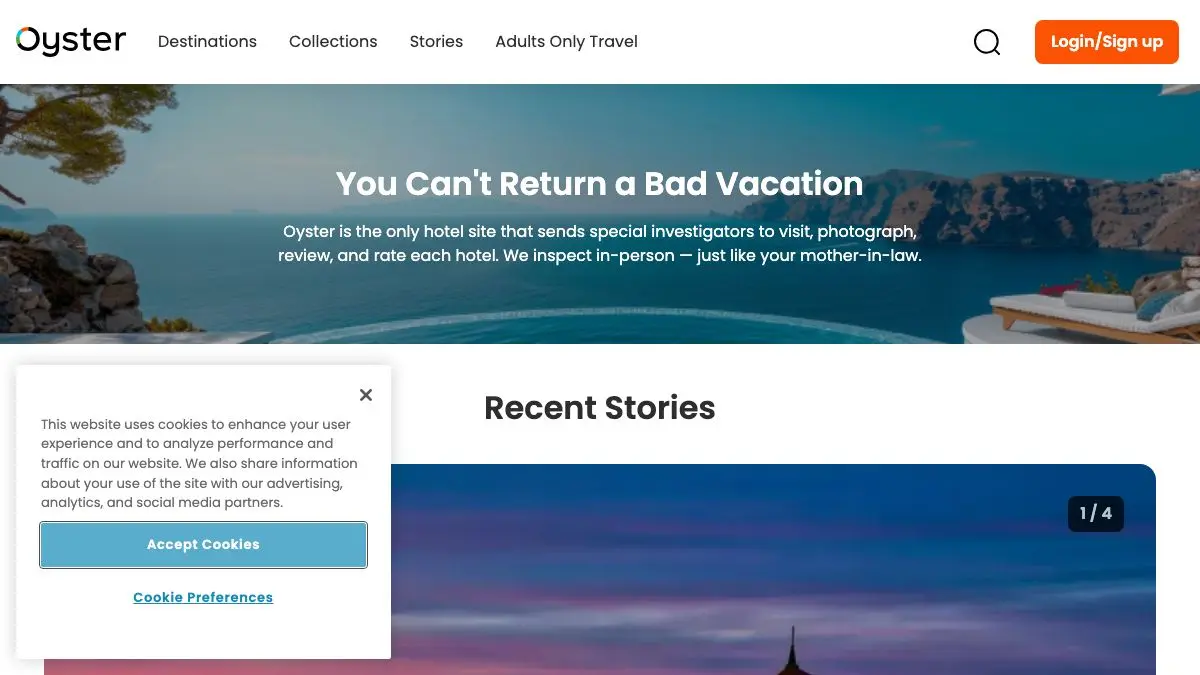 Screenshot of Oyster