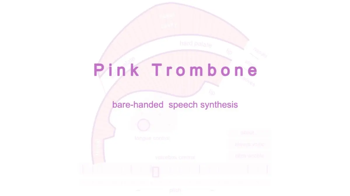 Screenshot of Pink Trombone