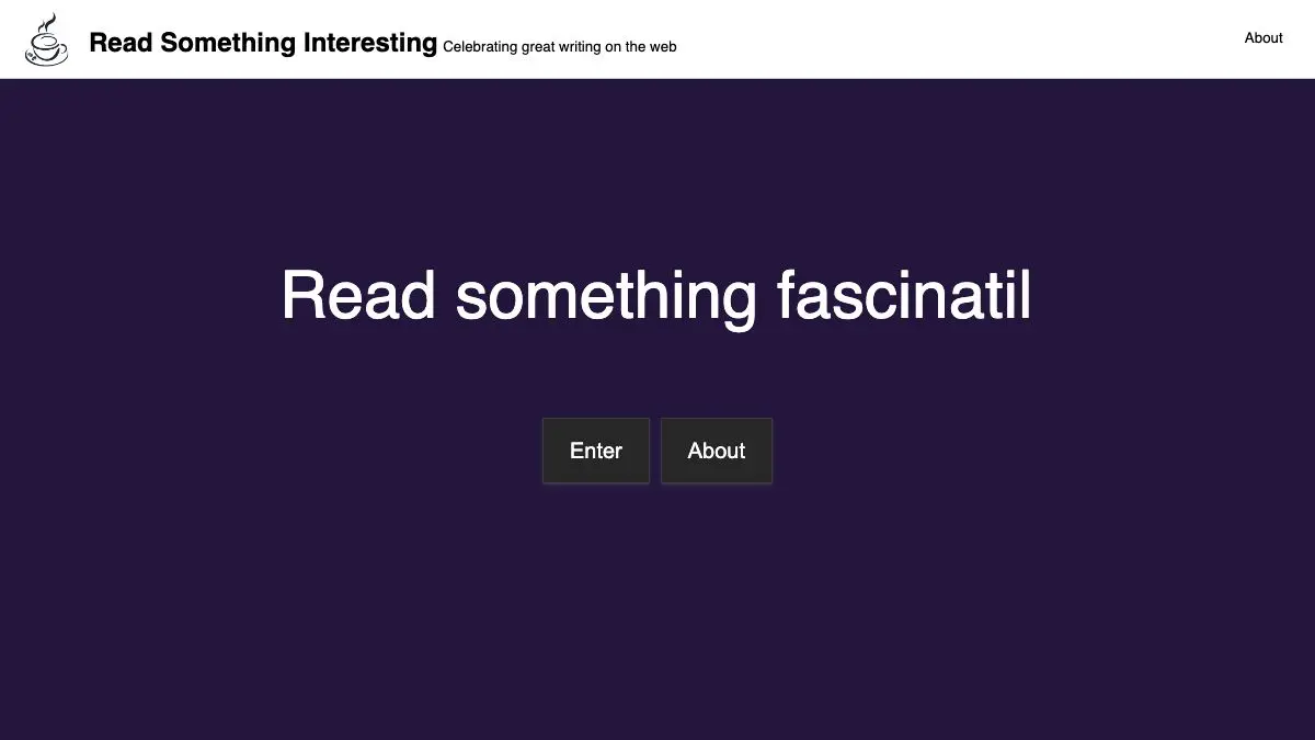 Screenshot of Read Something Interesting