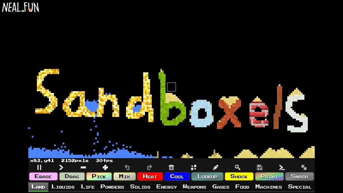 Screenshot of Sandboxels
