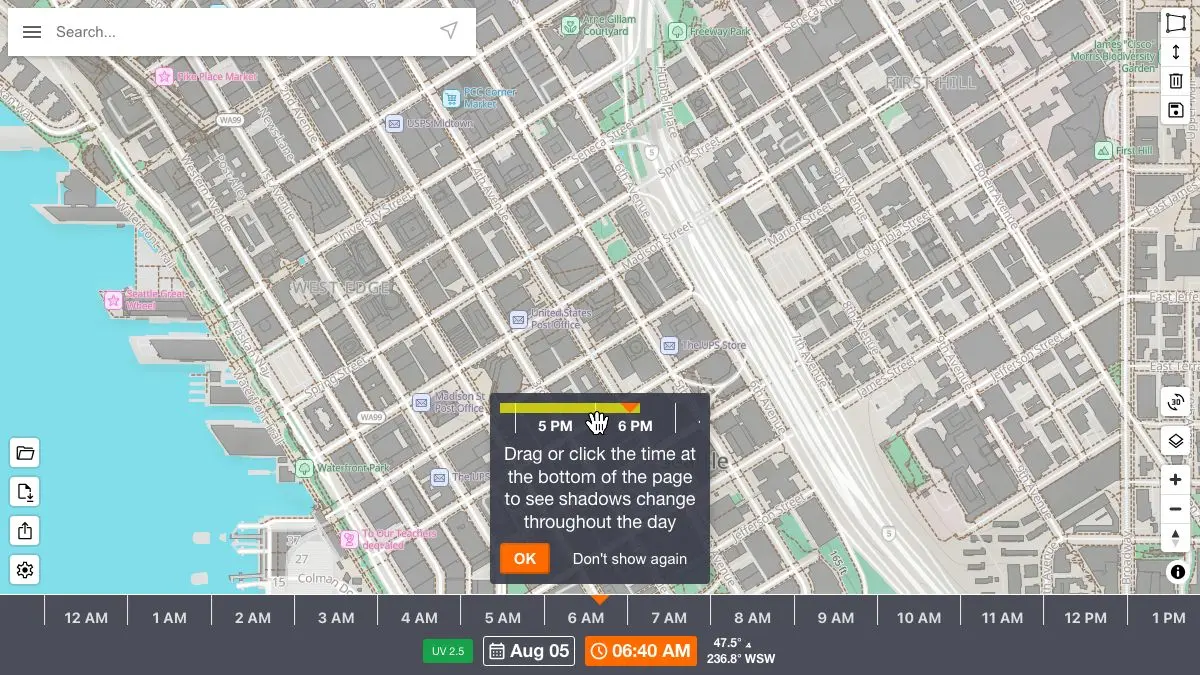 Screenshot of ShadeMap