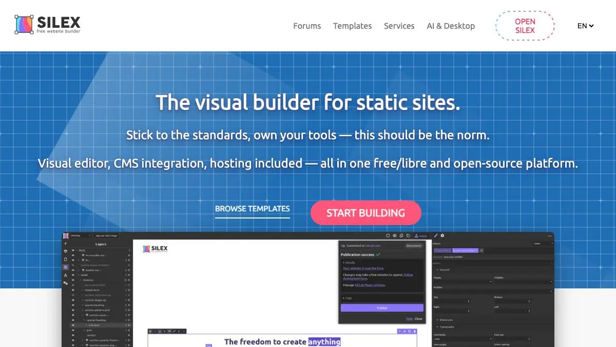 Screenshot of Silex
