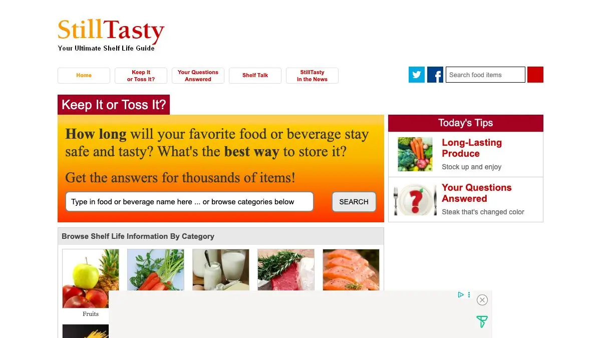 Screenshot of StillTasty