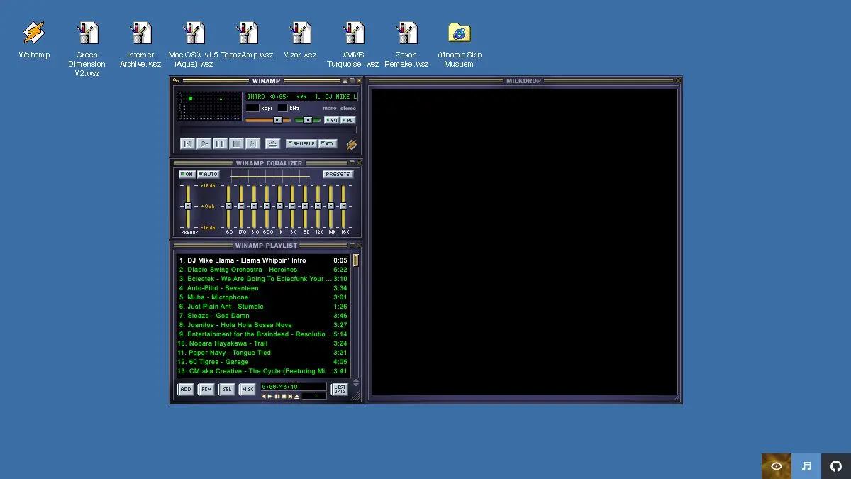 Screenshot of Webamp