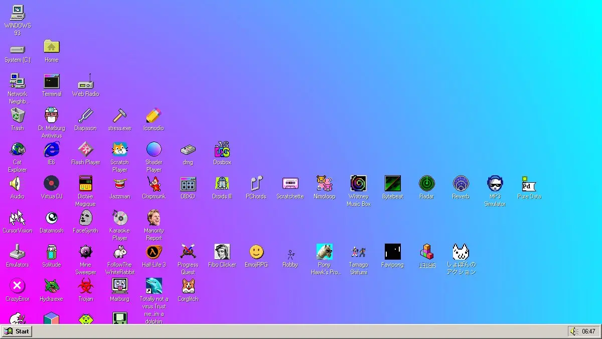 Screenshot of Windows 93