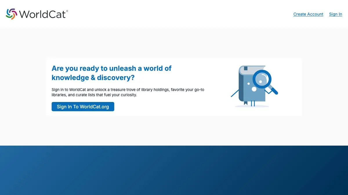 Screenshot of WorldCat